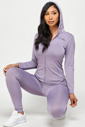 Thumbnail of SOLID ZIP UP HOODED JACKET  LEGGINGS SET