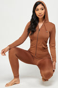 Thumbnail of SOLID ZIP UP HOODED JACKET  LEGGINGS SET