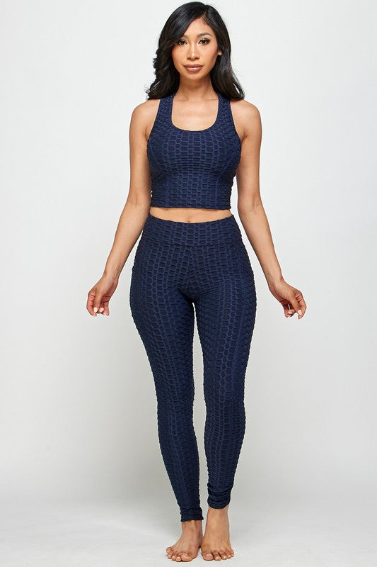 TWO  PC TIK TOK BUTT LIFTED LEGGINGS