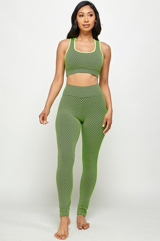 TWO  PC TIK TOK BUTT LIFTED LEGGINGS