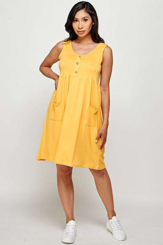 SLEEVELESS SUNDRESS WITH POCKET
