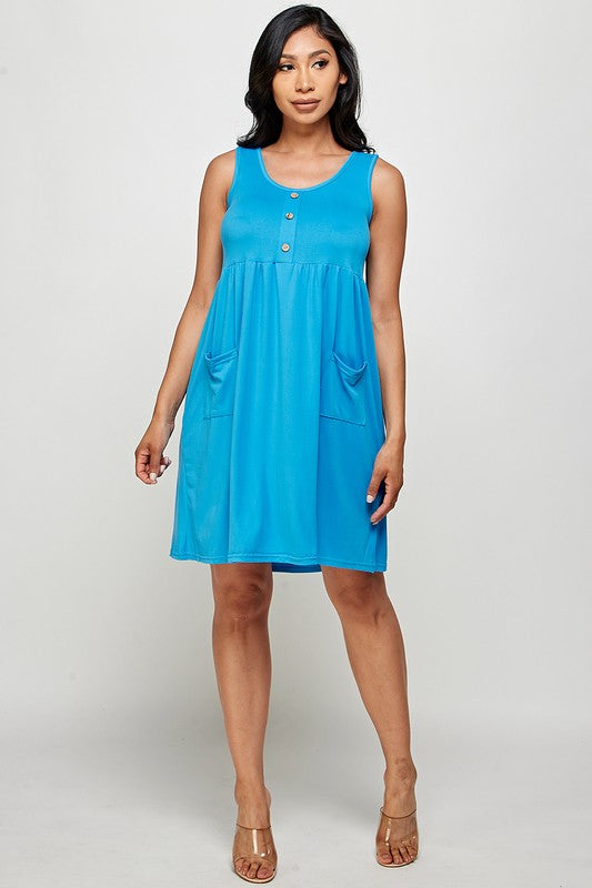 SLEEVELESS SUNDRESS WITH POCKET
