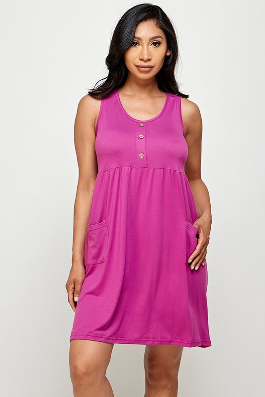 SLEEVELESS SUNDRESS WITH POCKET