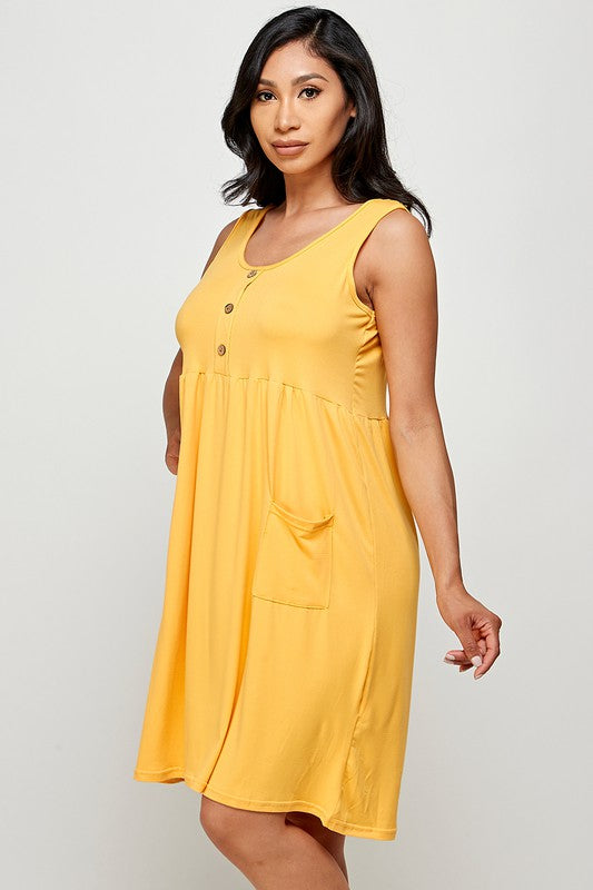 SLEEVELESS SUNDRESS WITH POCKET