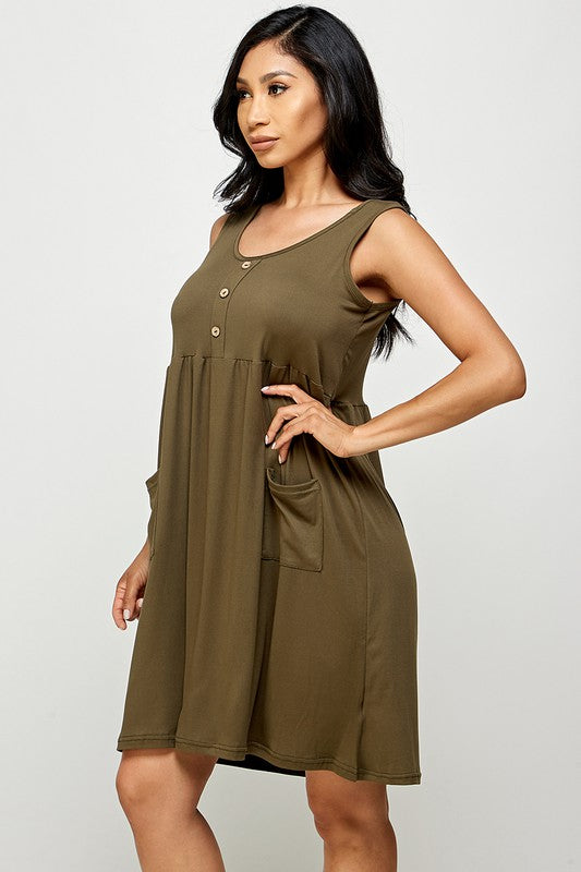 SLEEVELESS SUNDRESS WITH POCKET