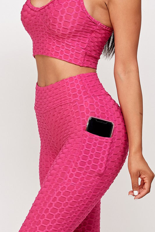 CONJUNTOS DE TOP CON SUJETADOR Y LEGGINGS LEVANTAN GLÚTEOS