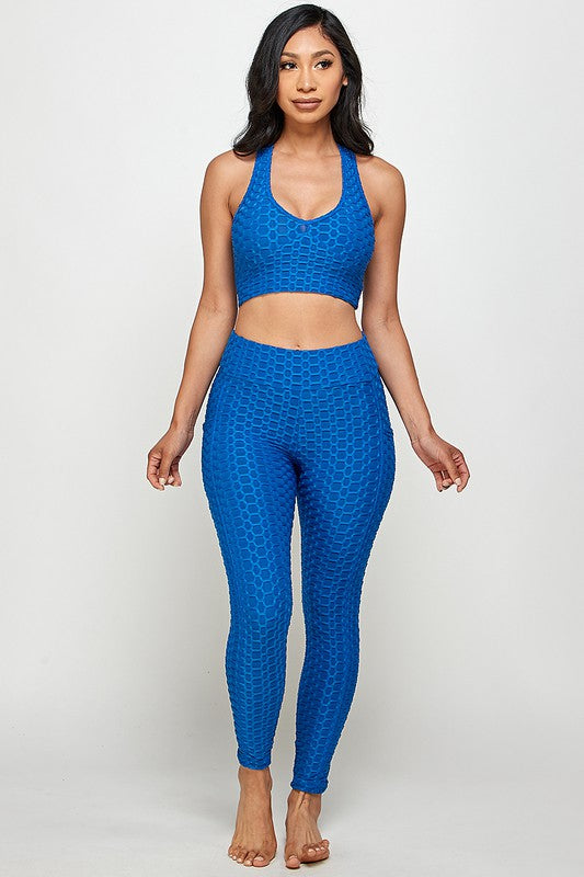 CONJUNTOS DE TOP CON SUJETADOR Y LEGGINGS LEVANTAN GLÚTEOS