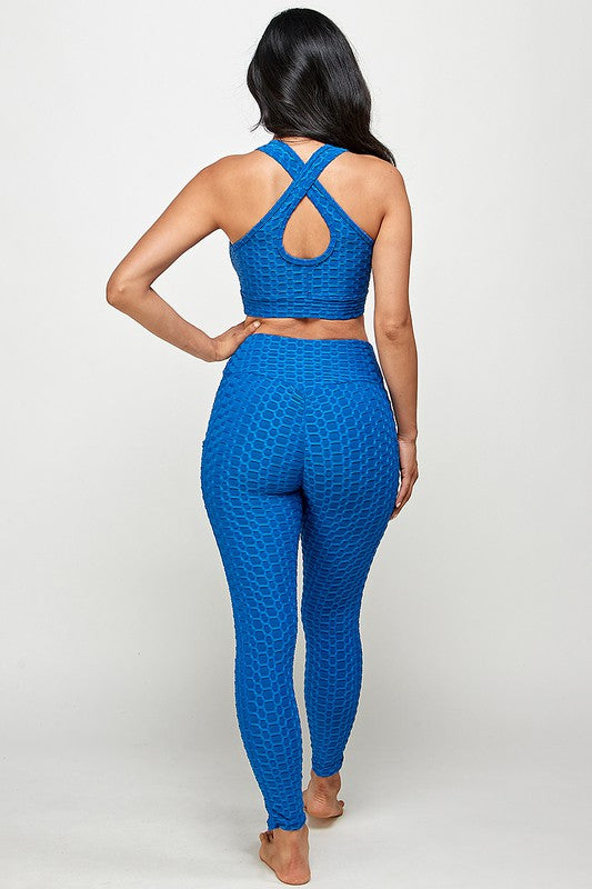 CONJUNTOS DE TOP CON SUJETADOR Y LEGGINGS LEVANTAN GLÚTEOS