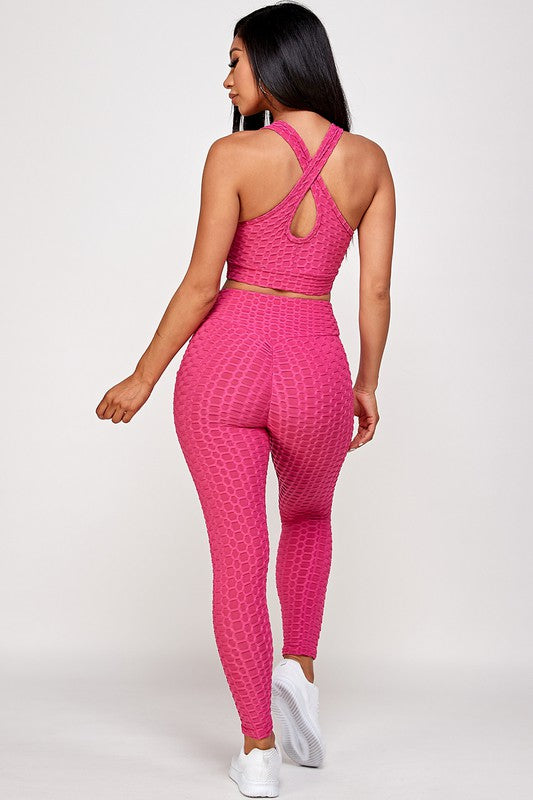 CONJUNTOS DE TOP CON SUJETADOR Y LEGGINGS LEVANTAN GLÚTEOS