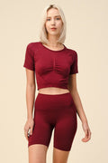Thumbnail of WORKOUT OUTFIT CROP TOP AND BIKER SHORTS SET