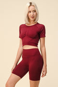 Thumbnail of WORKOUT OUTFIT CROP TOP AND BIKER SHORTS SET