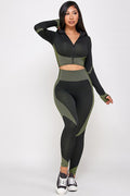 Thumbnail of SEAMLESS POP UP  ZIP UP ACTIVEWEAR SET