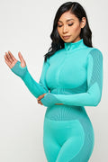 Thumbnail of SEAMLESS POP UP  ZIP UP ACTIVEWEAR SET