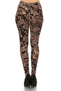 Thumbnail of Floral motif print full length fitted leggings