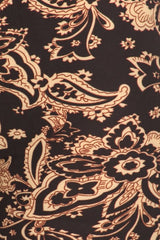 Floral motif print full length fitted leggings