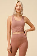 Thumbnail of PADDED BRA CROP TANK TOP WITH BIKER SHORT SET