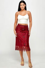 INDIAN SKIRT WITH LINING AND SEQUENCE