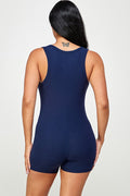Thumbnail of Solid textured romper with bodycon fit
