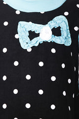 Black corduroy with ruffle trim shirt