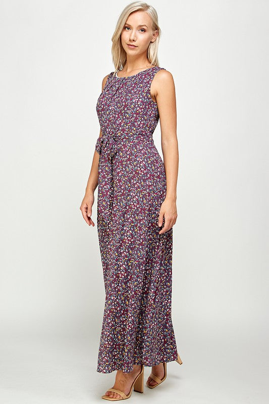MAXI FLORAL DRESS WITH LINING