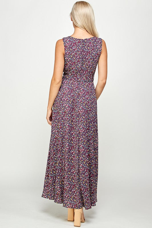MAXI FLORAL DRESS WITH LINING