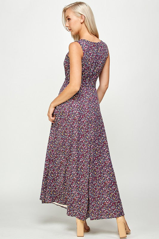 MAXI FLORAL DRESS WITH LINING