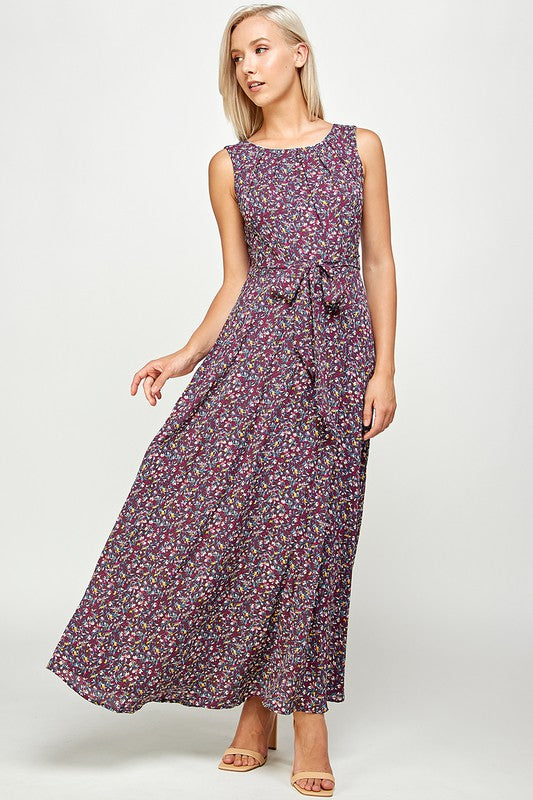 MAXI FLORAL DRESS WITH LINING