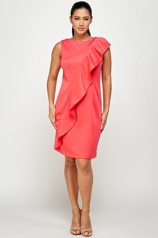 SOLID SLEEVELESS DRESS