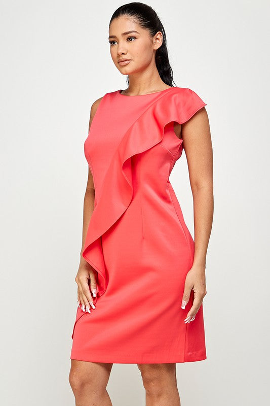 SOLID SLEEVELESS DRESS