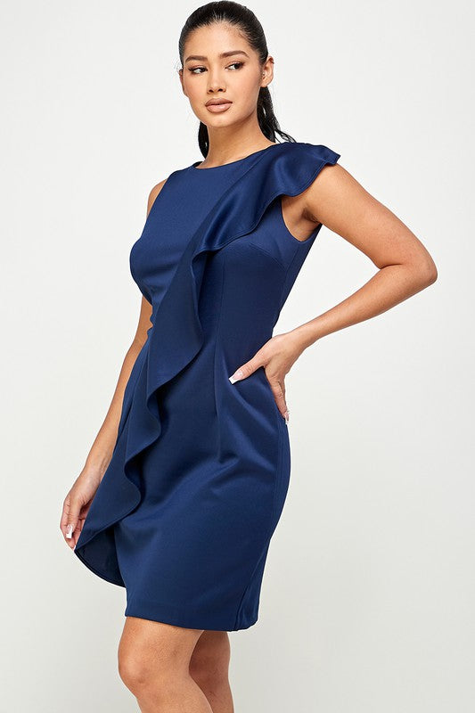 SOLID SLEEVELESS DRESS