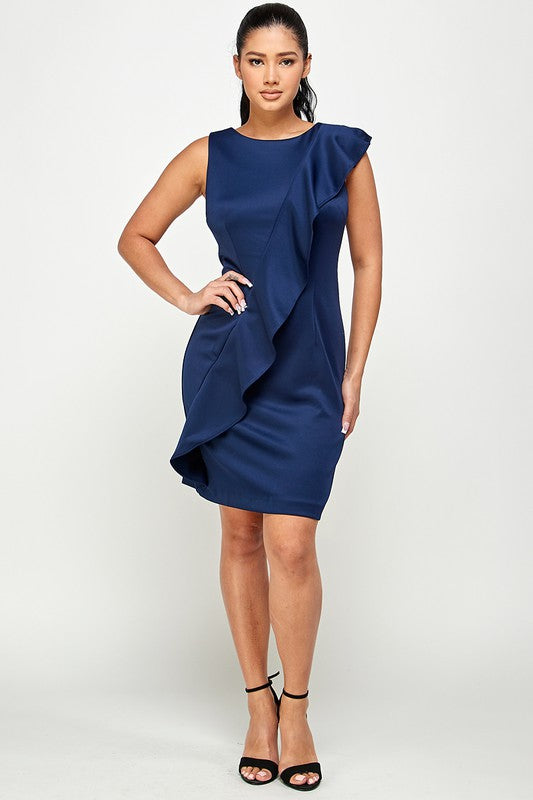 SOLID SLEEVELESS DRESS