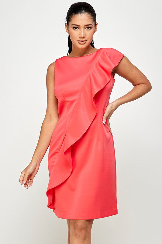 SOLID SLEEVELESS DRESS