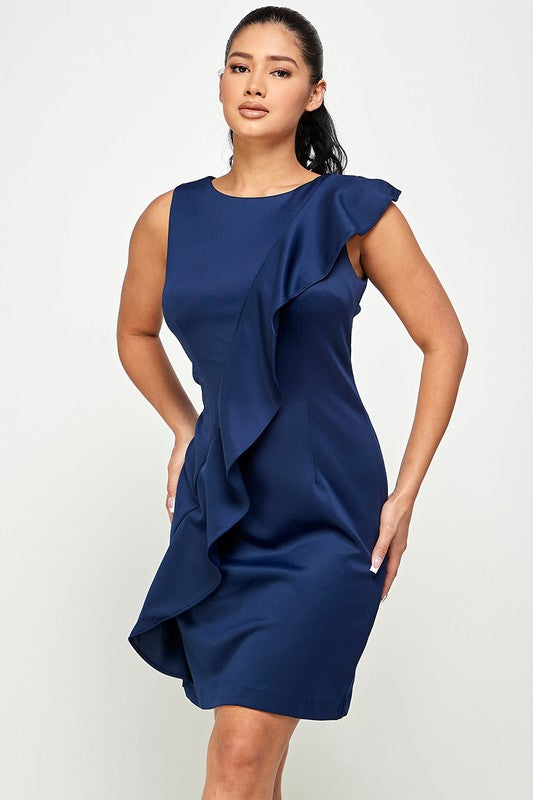 SOLID SLEEVELESS DRESS