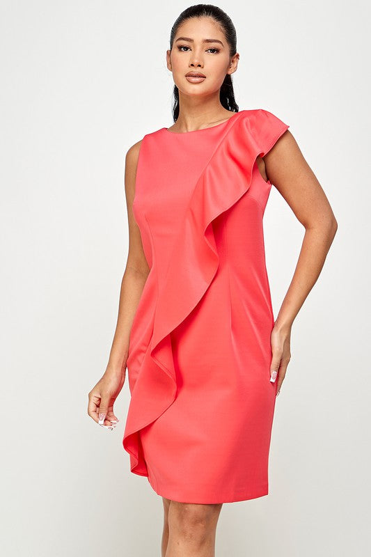 SOLID SLEEVELESS DRESS