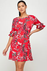 FLORAL PRINT MINI DRESS