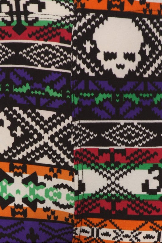 GIRLS SKULL PRINT LEGGINGS