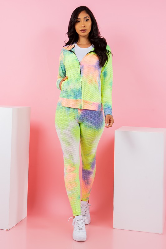 Tie dye print two  piece set