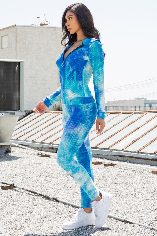 Tie dye print two  piece set