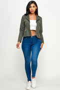 Thumbnail of Casual Asymmetrical Long Sleeve Zip Up Jacket