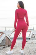 Thumbnail of CROPPED ZIP UP JACKET AND YOGA LEGGINGS SET