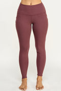 Thumbnail of solid color yoga legging with Wide waist band