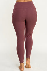 solid color yoga legging with Wide waist band
