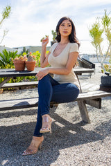 Basic, solid color short sleeved t-shirt