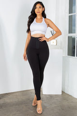 BODY SHAPNG COMPRESSION PANTS WITH ONE POCKET