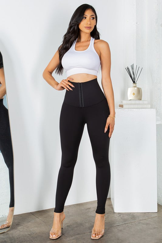 BODY SHAPNG COMPRESSION PANTS WITH ONE POCKET