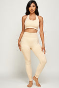 Thumbnail of Cross Back Sports Bra Activewear pants Set