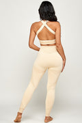 Thumbnail of Cross Back Sports Bra Activewear pants Set