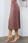 Thumbnail of SOLID WIDE PLEATED SKIRT WITH LINING