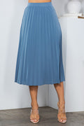 Thumbnail of SOLID WIDE PLEATED SKIRT WITH LINING