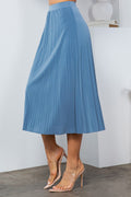 Thumbnail of SOLID WIDE PLEATED SKIRT WITH LINING